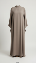 Shadow Taupe Minimalist Abaya