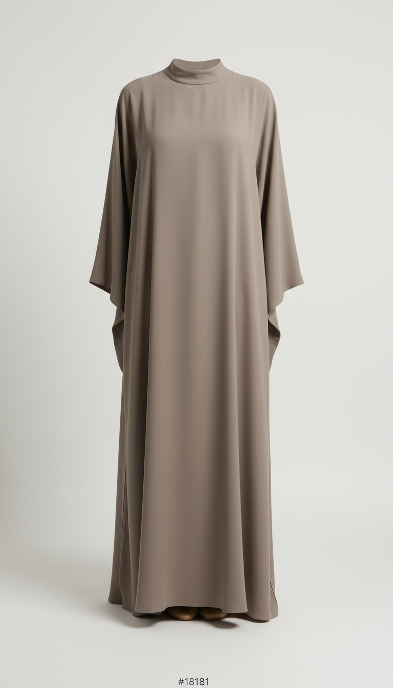 Shadow Taupe Minimalist Abaya